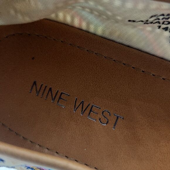 Nine West Womens Multicolor Chevron Pattern Espadrille Slip On  ballet Flat - Picture 6 of 9